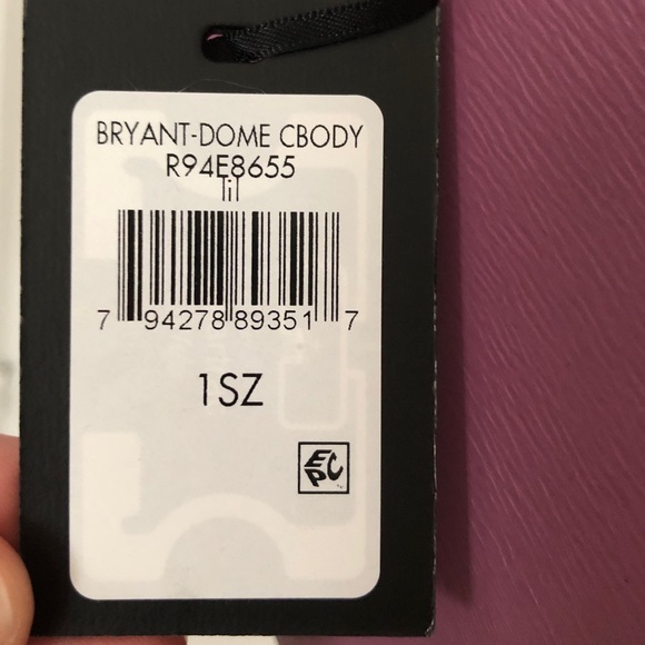 🦋Rare Color DKNY Lilac Genuine Leather Dome Crossbody Bag Silver Tone Chain - Picture 15 of 15